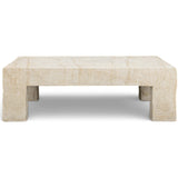 Roxanne Coffee Table, Faux Travertine