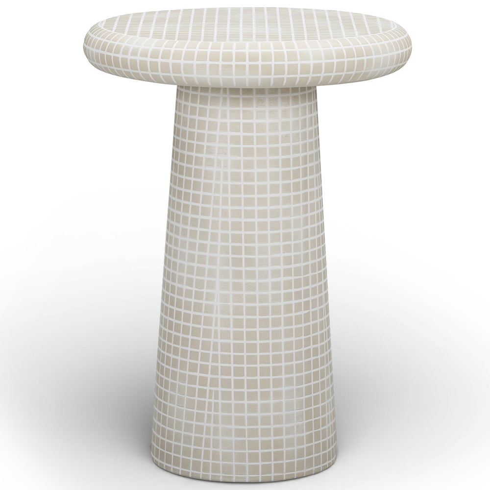 Monica Outdoor Side Table, Beige