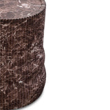 Cilla Outdoor Side Table, Red Faux Levanto Marble