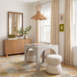 Tomlin Square Mahjong Gaming Table, Cream