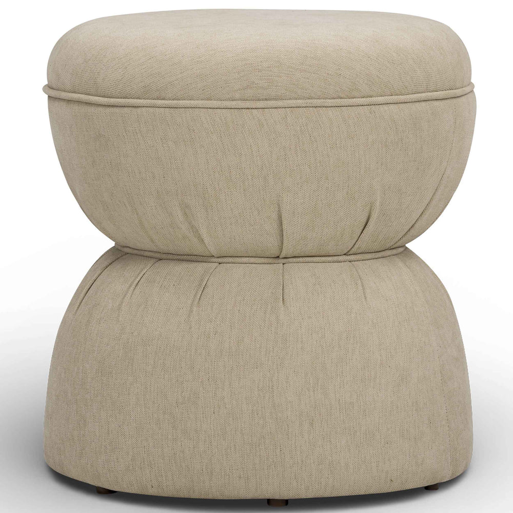 Tomlin Ruched Game Ottoman, Tan