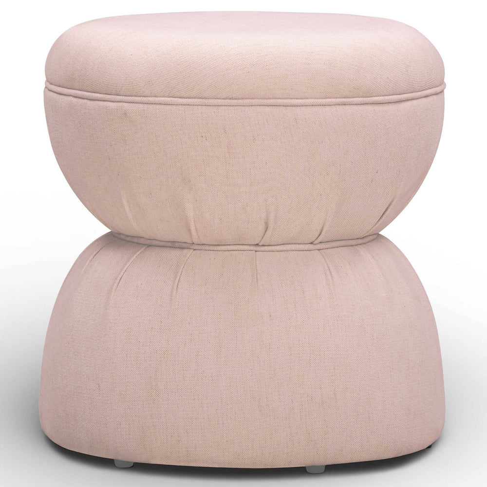Tomlin Ruched Game Ottoman, Light Pink