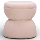 Tomlin Ruched Game Ottoman, Light Pink