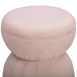 Tomlin Ruched Game Ottoman, Light Pink