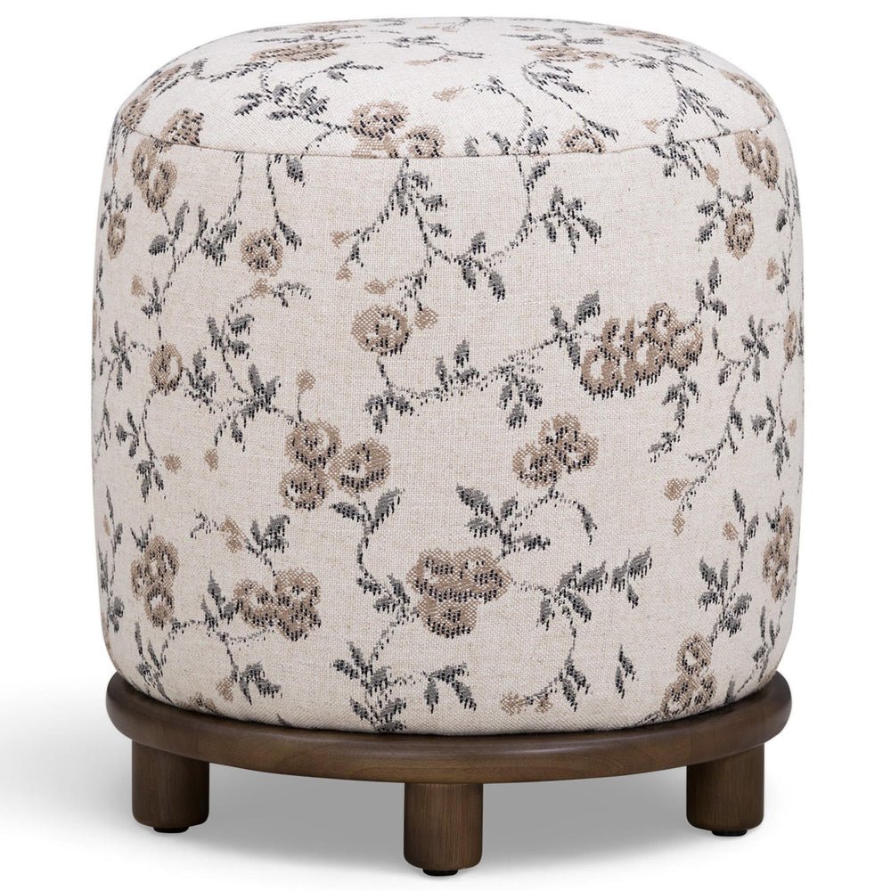 Bisou Ottoman, Beige Floral