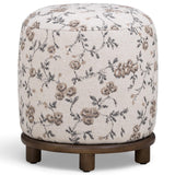 Bisou Ottoman, Beige Floral