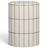 Tatiana Round Outdoor Side Table, Ecru