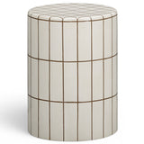 Tatiana Round Outdoor Side Table, Ecru