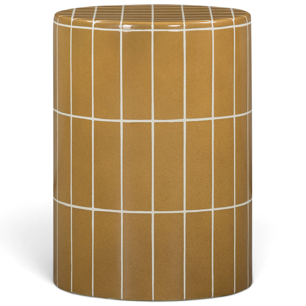 Tatiana Round Outdoor Side Table, Ochre