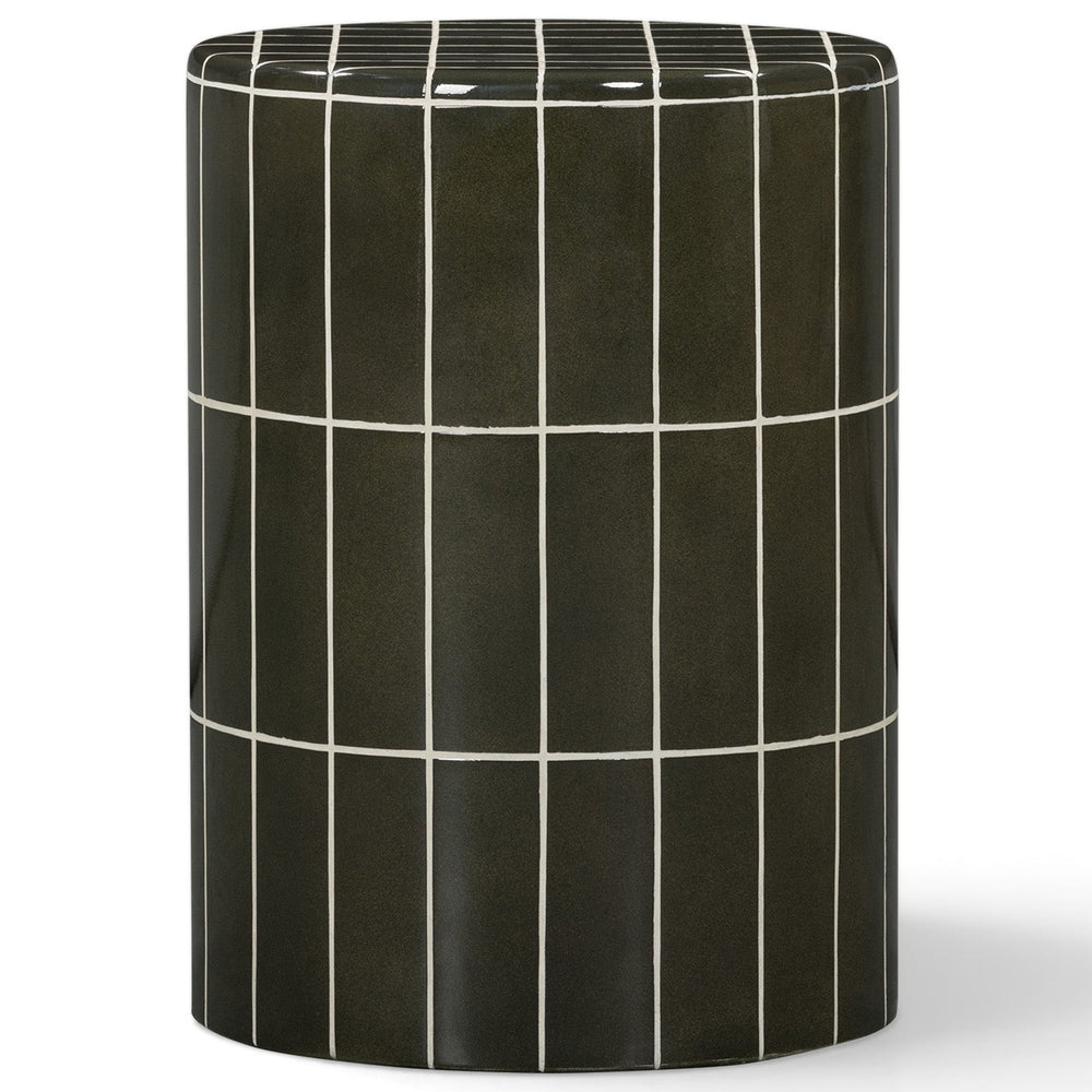 Tatiana Round Outdoor Side Table, Forest Green