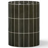 Tatiana Round Outdoor Side Table, Forest Green