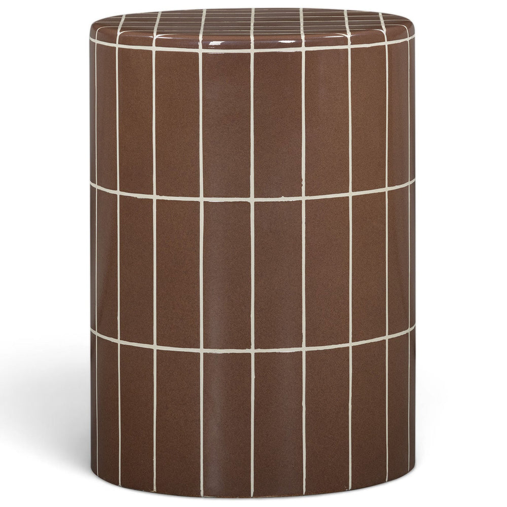 Tatiana Round Outdoor Side Table, Terracotta