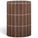 Tatiana Round Outdoor Side Table, Terracotta