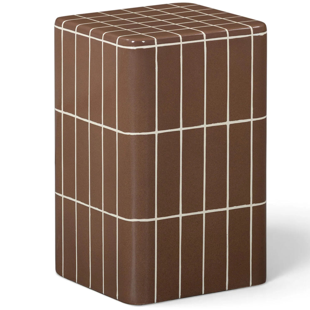 Tatiana Square Outdoor Side Table, Terracotta