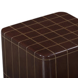 Tatiana Square Outdoor Side Table, Maroon