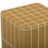 Tatiana Square Outdoor Side Table, Ochre