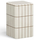 Tatiana Square Outdoor Side Table, Ecru