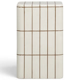 Tatiana Square Outdoor Side Table, Ecru