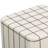 Tatiana Square Outdoor Side Table, Ecru