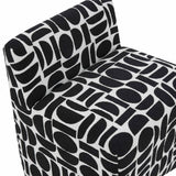 Pippa Stool, Black Geometric