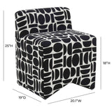 Pippa Stool, Black Geometric