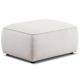 Travie Ottoman, White Sand