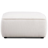 Travie Ottoman, White Sand