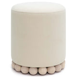 Dex Upcycled Ottoman, Off-White