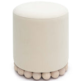 Dex Upcycled Ottoman, Off-White
