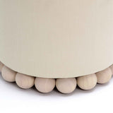 Dex Upcycled Ottoman, Off-White