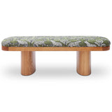 Ollie 48" Bench, Olive Green Jaquard