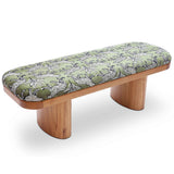 Ollie 48" Bench, Olive Green Jaquard
