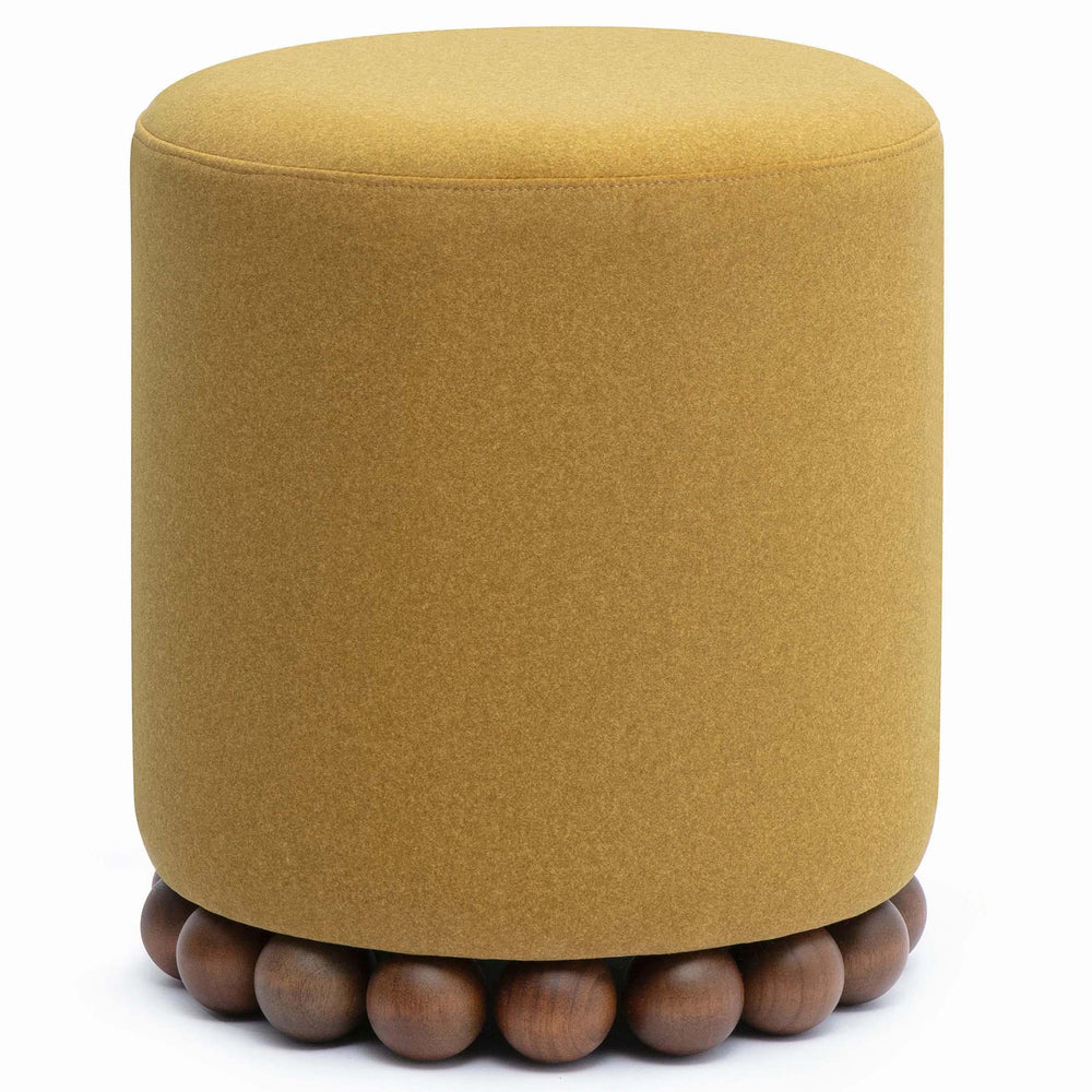 Dex Vegan Mohair Ottoman, Amber