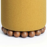 Dex Vegan Mohair Ottoman, Amber