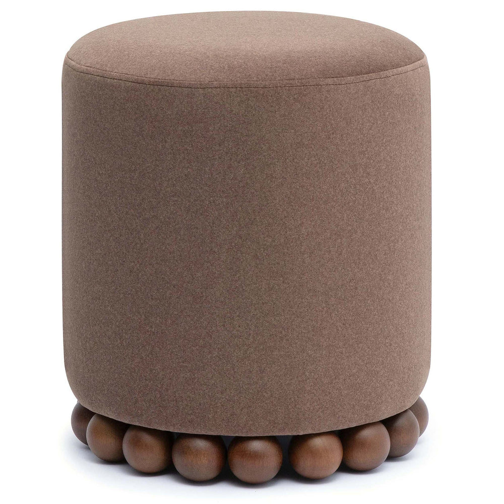 Dex Vegan Mohair Ottoman, Brown