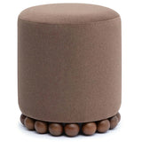 Dex Vegan Mohair Ottoman, Brown