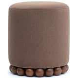 Dex Vegan Mohair Ottoman, Brown