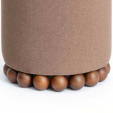Dex Vegan Mohair Ottoman, Brown