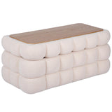 Anita Storage Bench w/ Reversible Tray Top, Cream