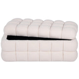 Anita Storage Bench w/ Reversible Tray Top, Cream