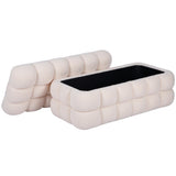 Anita Storage Bench w/ Reversible Tray Top, Cream