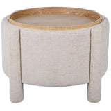 Bellamy Storage Stool w/ Reversible Tray Top, Cream