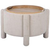 Bellamy Storage Stool w/ Reversible Tray Top, Cream