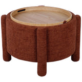 Bellamy Storage Stool w/ Reversible Tray Top, Brown