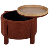 Bellamy Storage Stool w/ Reversible Tray Top, Brown