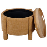 Bellamy Storage Stool w/ Reversible Tray Top, Curry