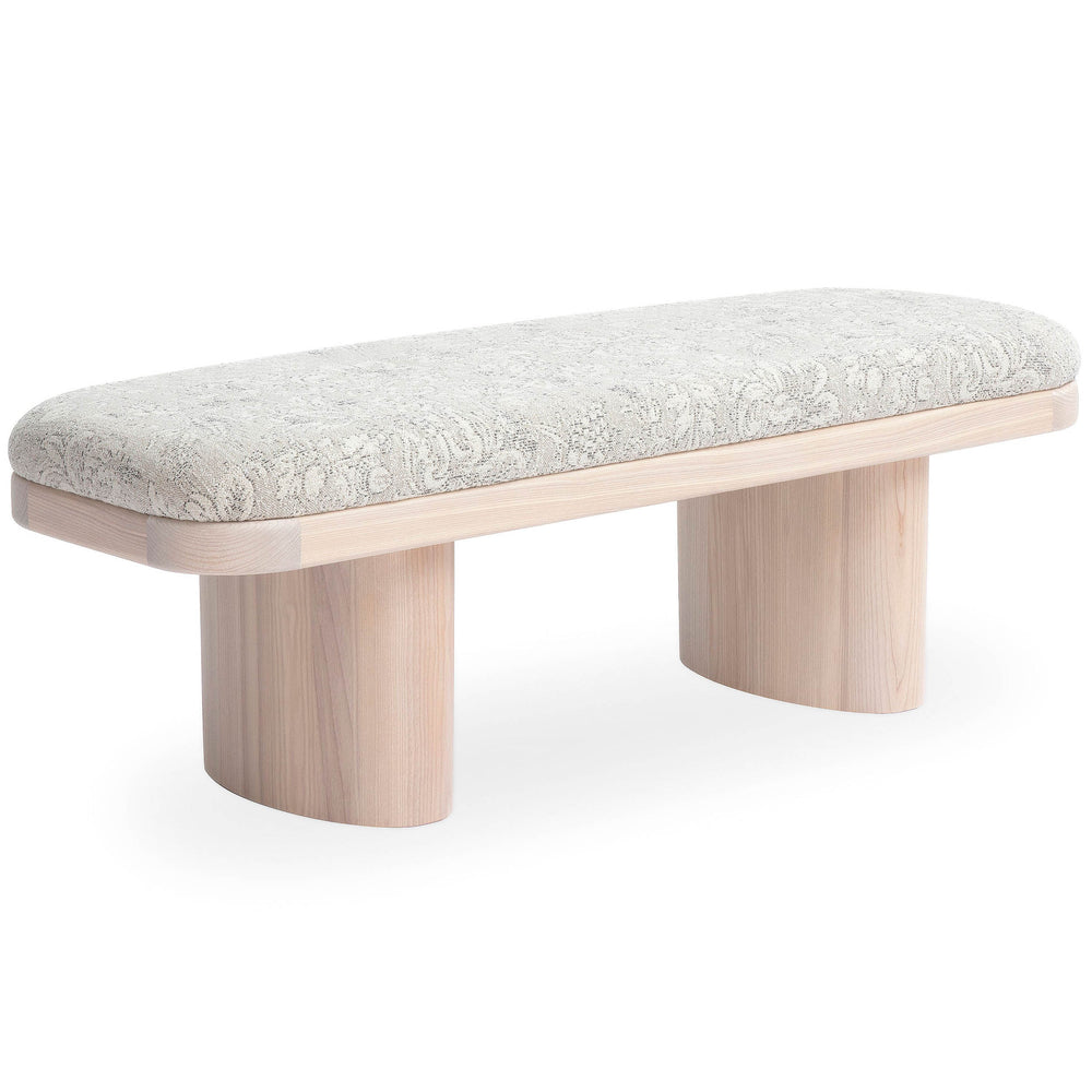 Ollie Bench, Neutral Floral Jaquard