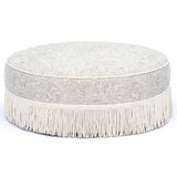 Tassy Tasseled Round Ottoman by TOV
