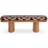 Ollie 48" Bench, Brown Jaquard