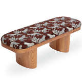 Ollie 48" Bench, Brown Jaquard